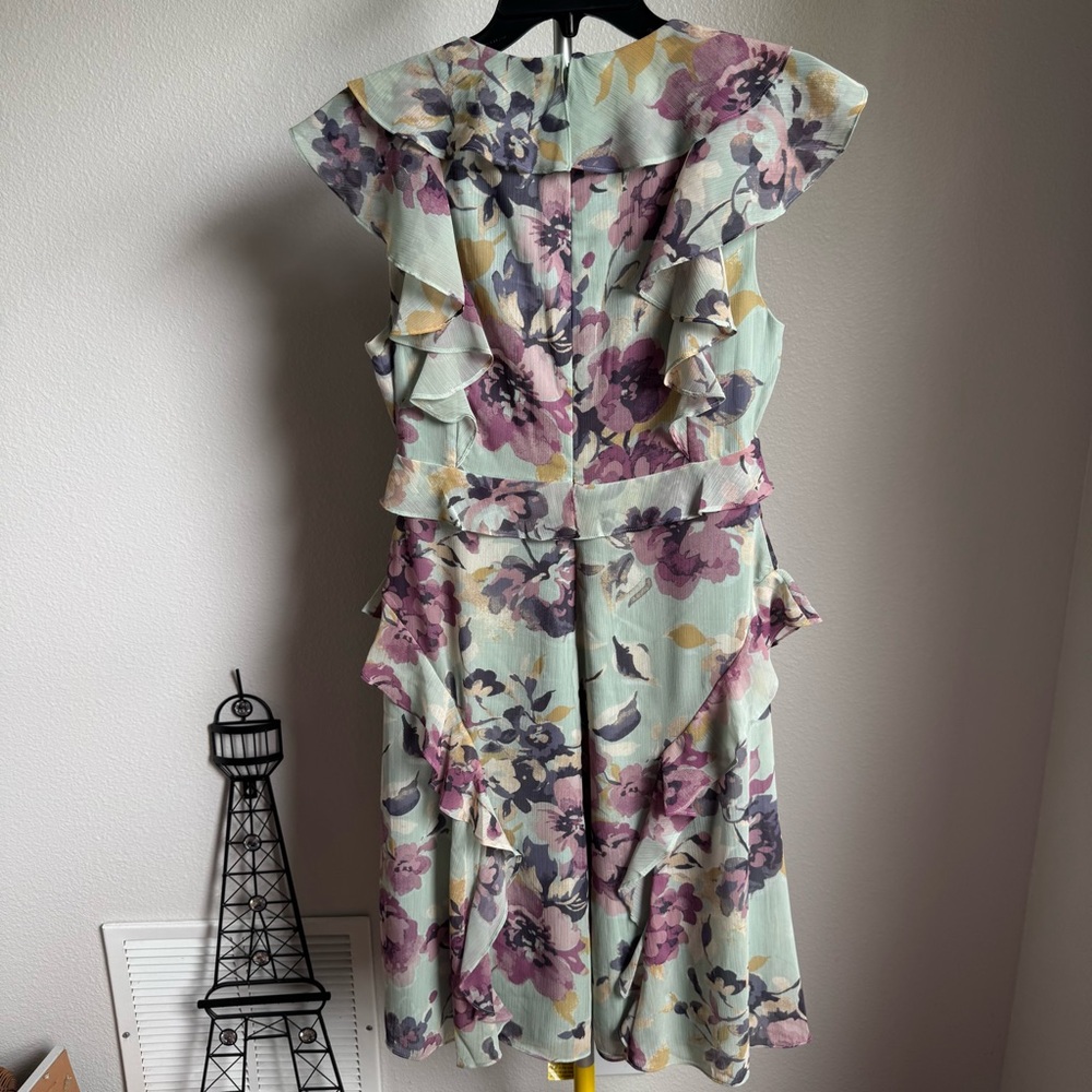 NWT Ralph Lauren Women's Ruffled V-Neck A-Line Dress Sz 6 - Picture 12 of 12